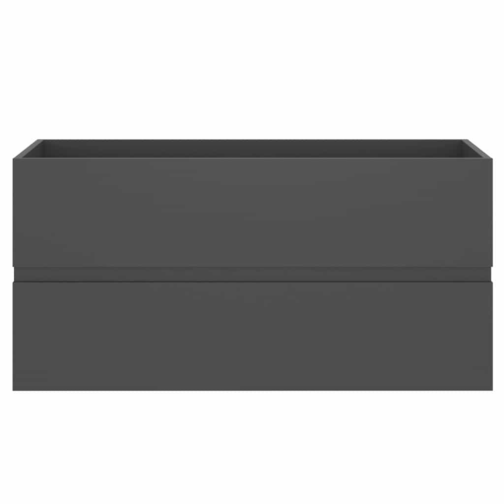 2 pcs conj. móveis casa banho derivados madeira branco/carvalho