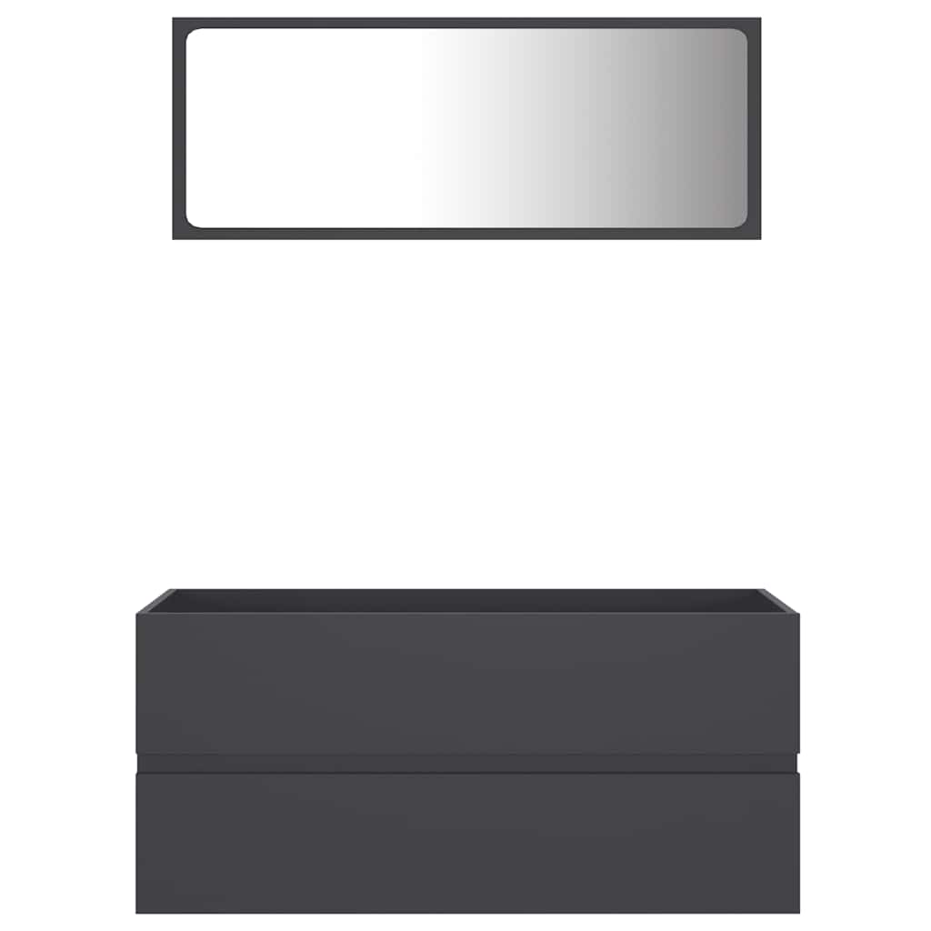 2 pcs conjunto de móveis de casa de banho contraplacado branco