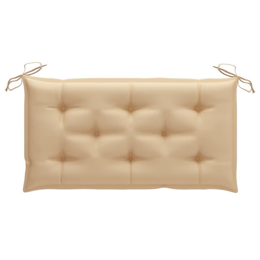 Banco de jardim c/ almofadão antracite 112 cm teca maciça