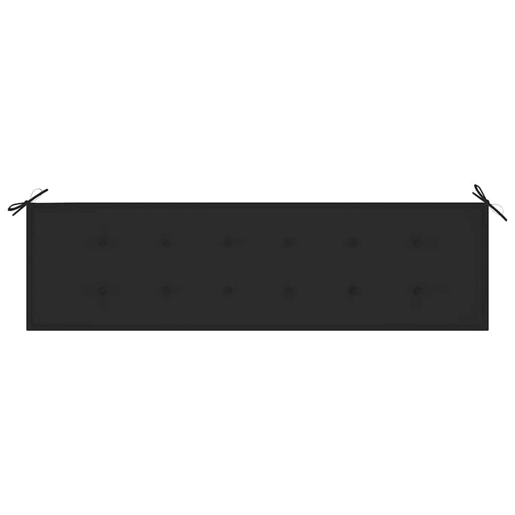 Banco de jardim c/ almofadão antracite 175 cm teca maciça