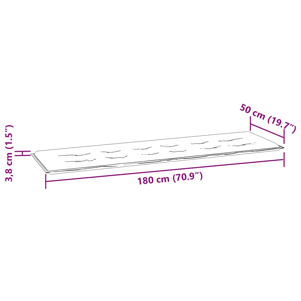 Banco de jardim c/ almofadão antracite 175 cm teca maciça