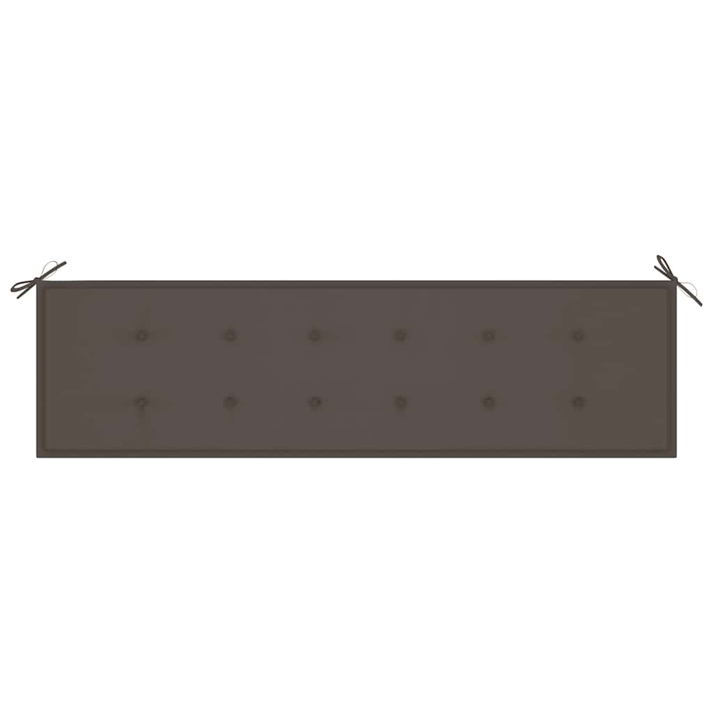 Banco de jardim c/ almofadão antracite 175 cm teca maciça