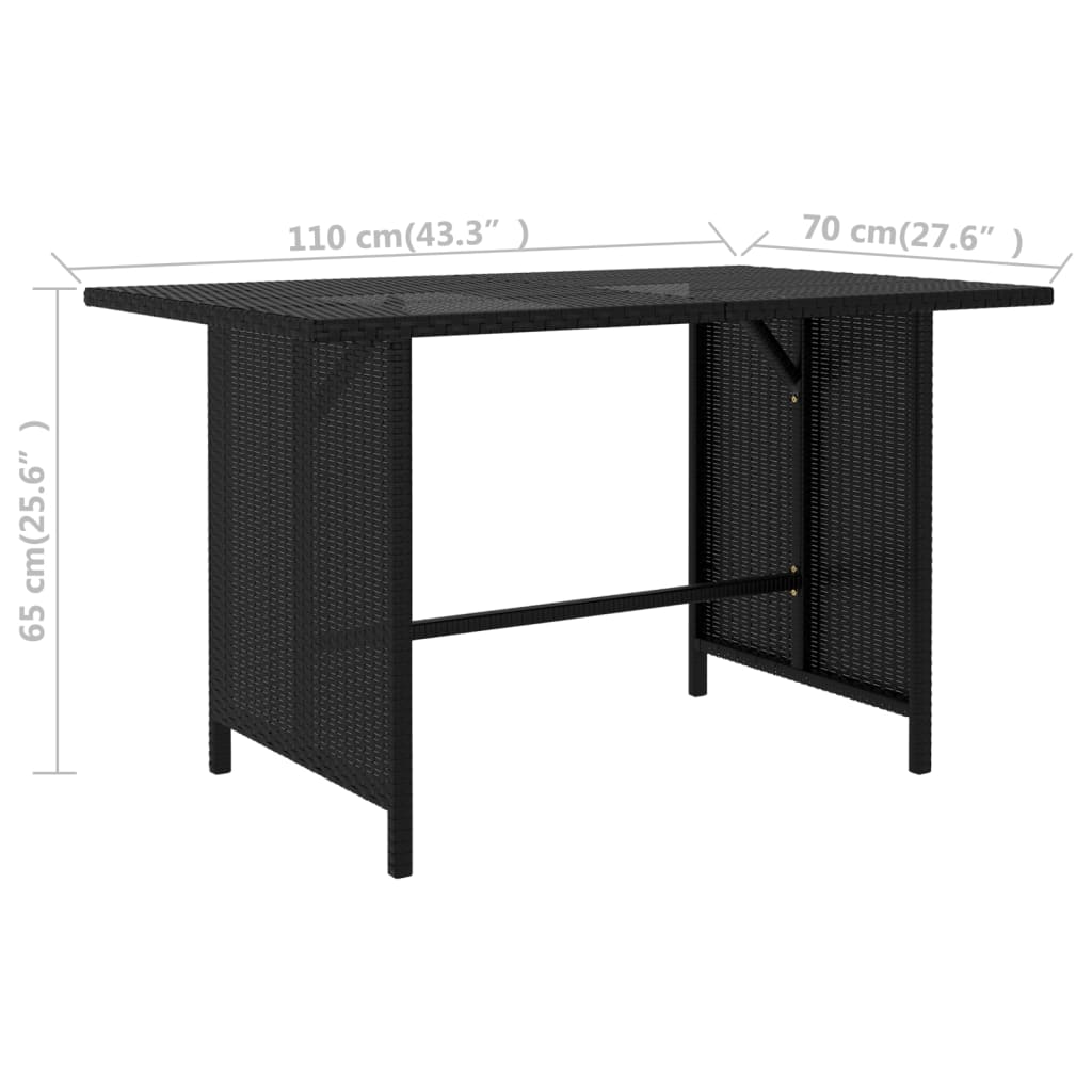 10 pcs conjunto lounge de jardim c/ almofadões vime PE cinzento