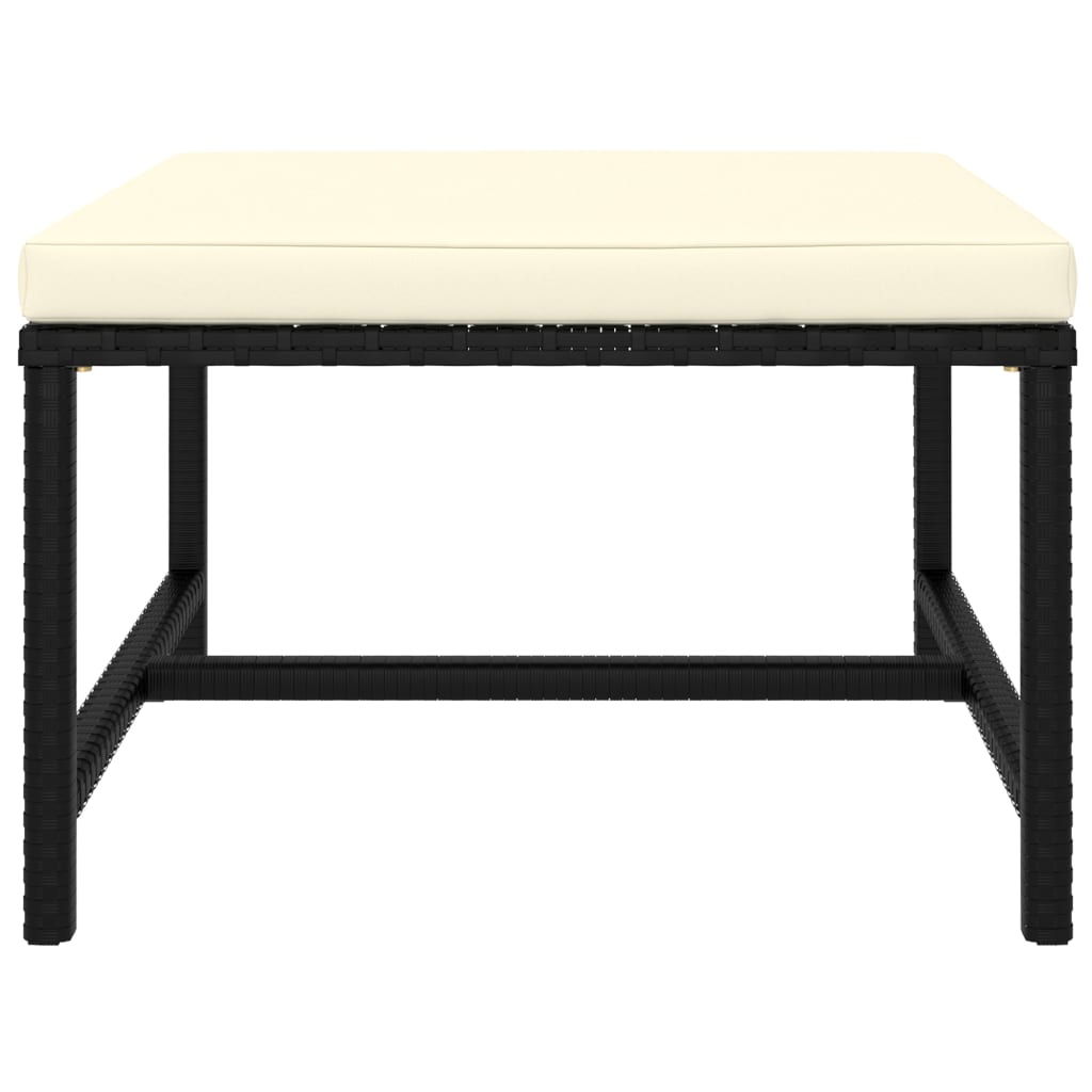 12 pcs conjunto lounge de jardim c/ almofadões vime PE cinzento