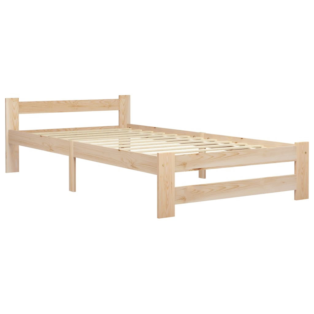 Estrutura de cama 90x200 cm pinho maciço