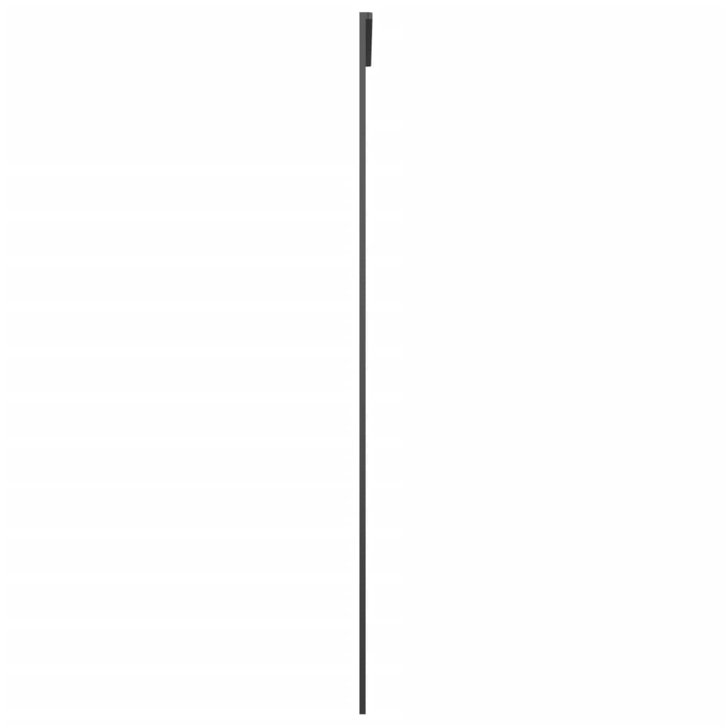 Porta de correr 76x205 cm alumínio e vidro ESG preto