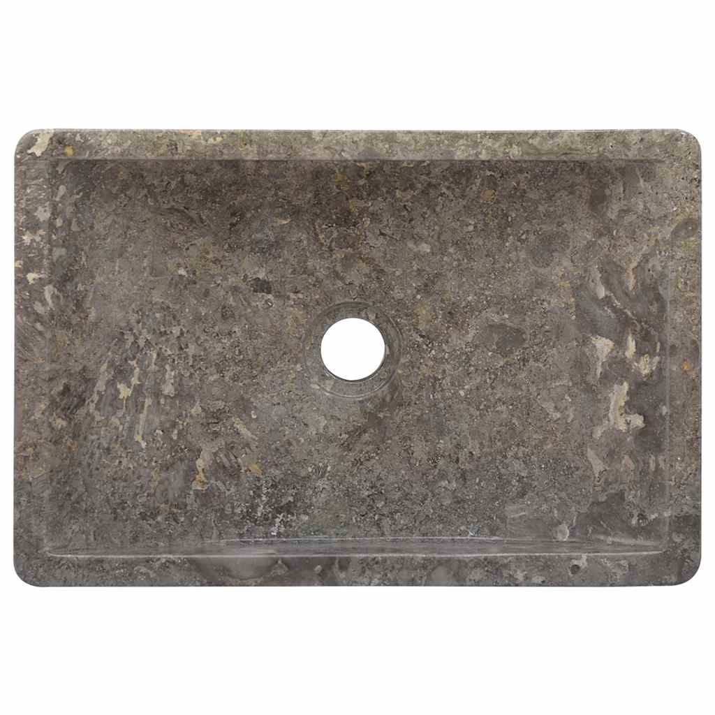 Lavatório 45x30x12 cm mármore cinza brilhante