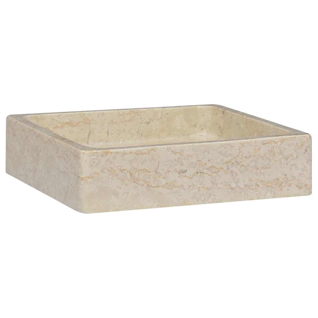 Lavatório 40x40x10 cm mármore cor creme
