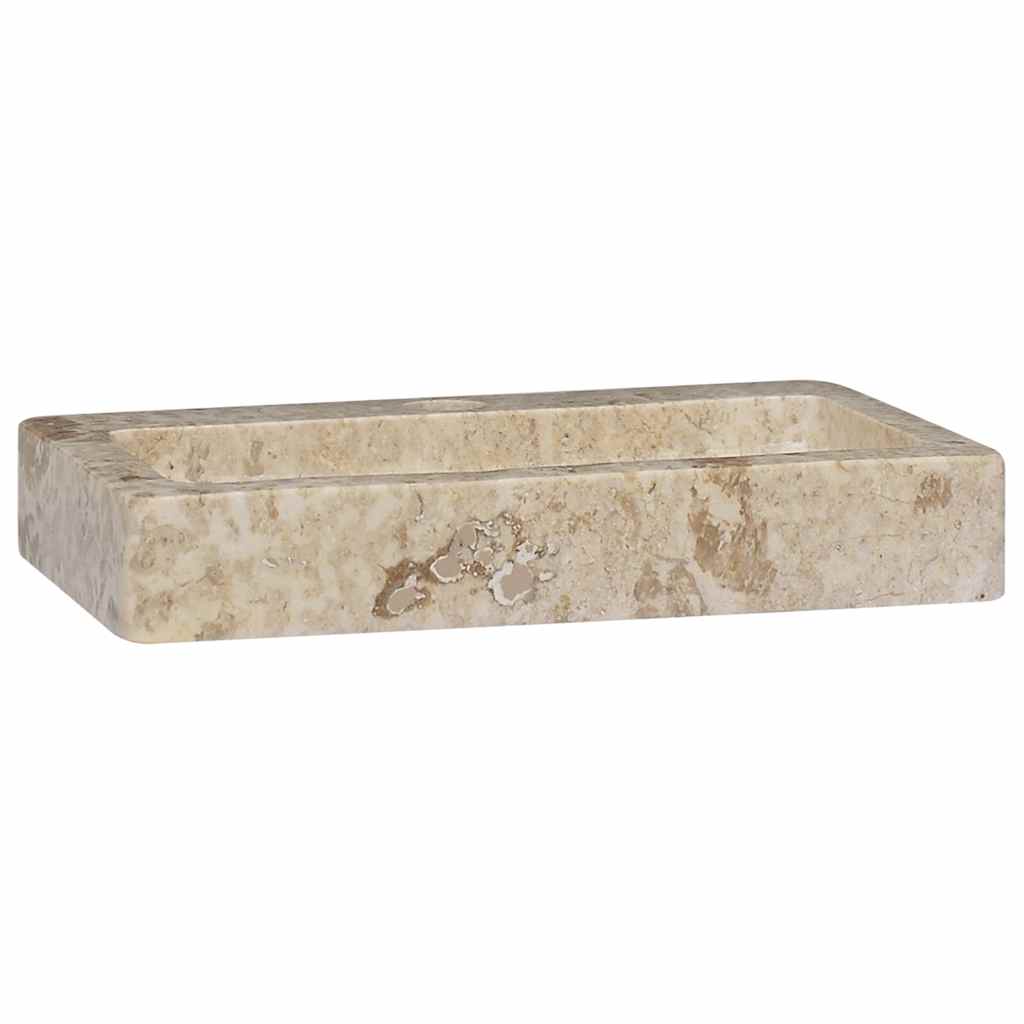 Lavatório de parede 38x24x6,5 cm mármore cor creme