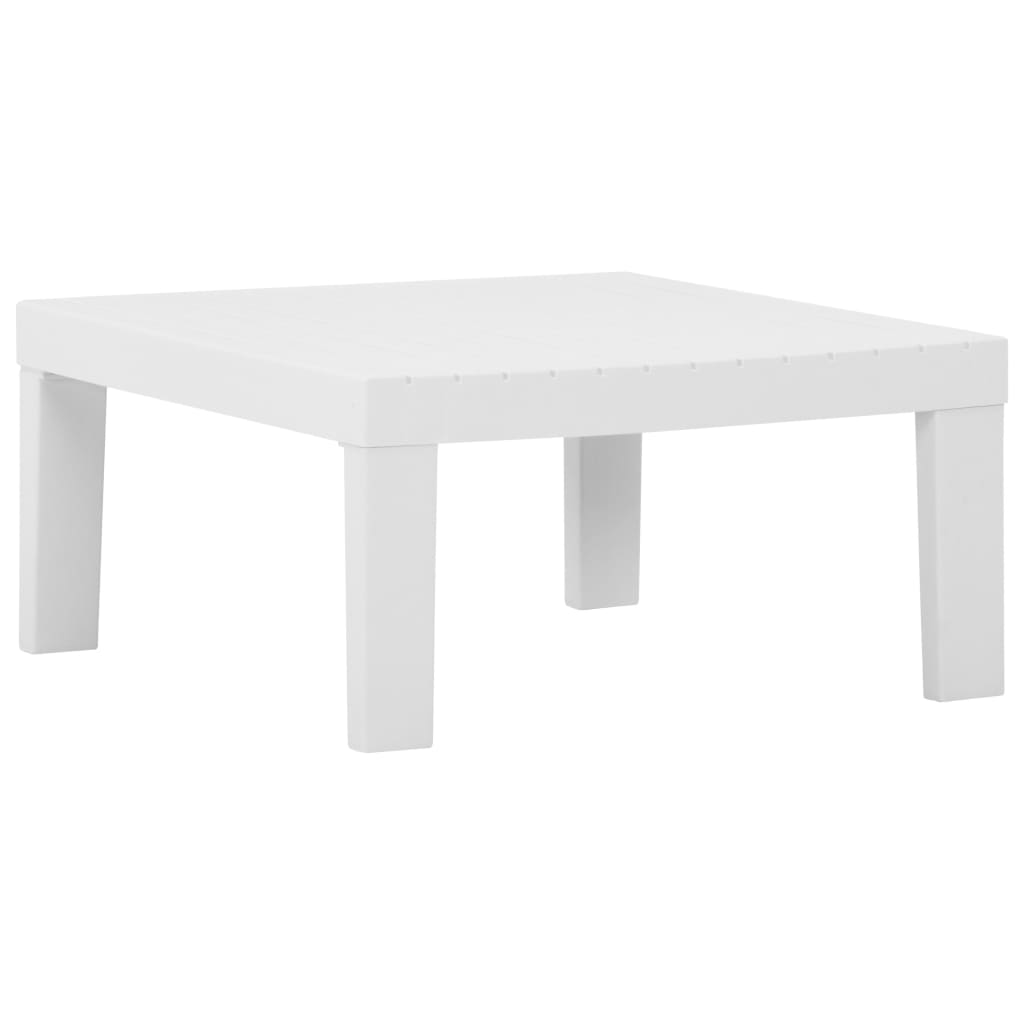 2 pcs conjunto lounge de jardim com almofadões plástico branco