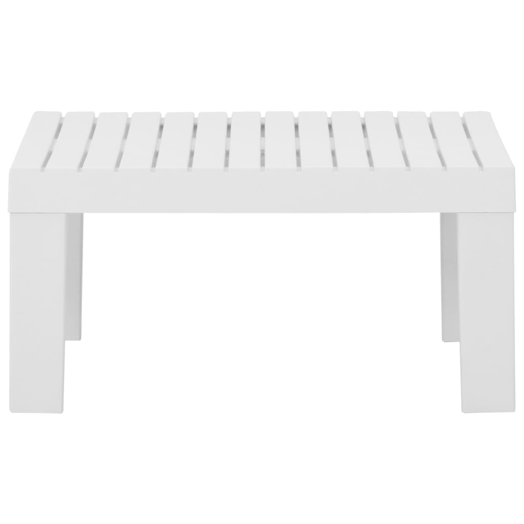 2 pcs conjunto lounge de jardim com almofadões plástico branco