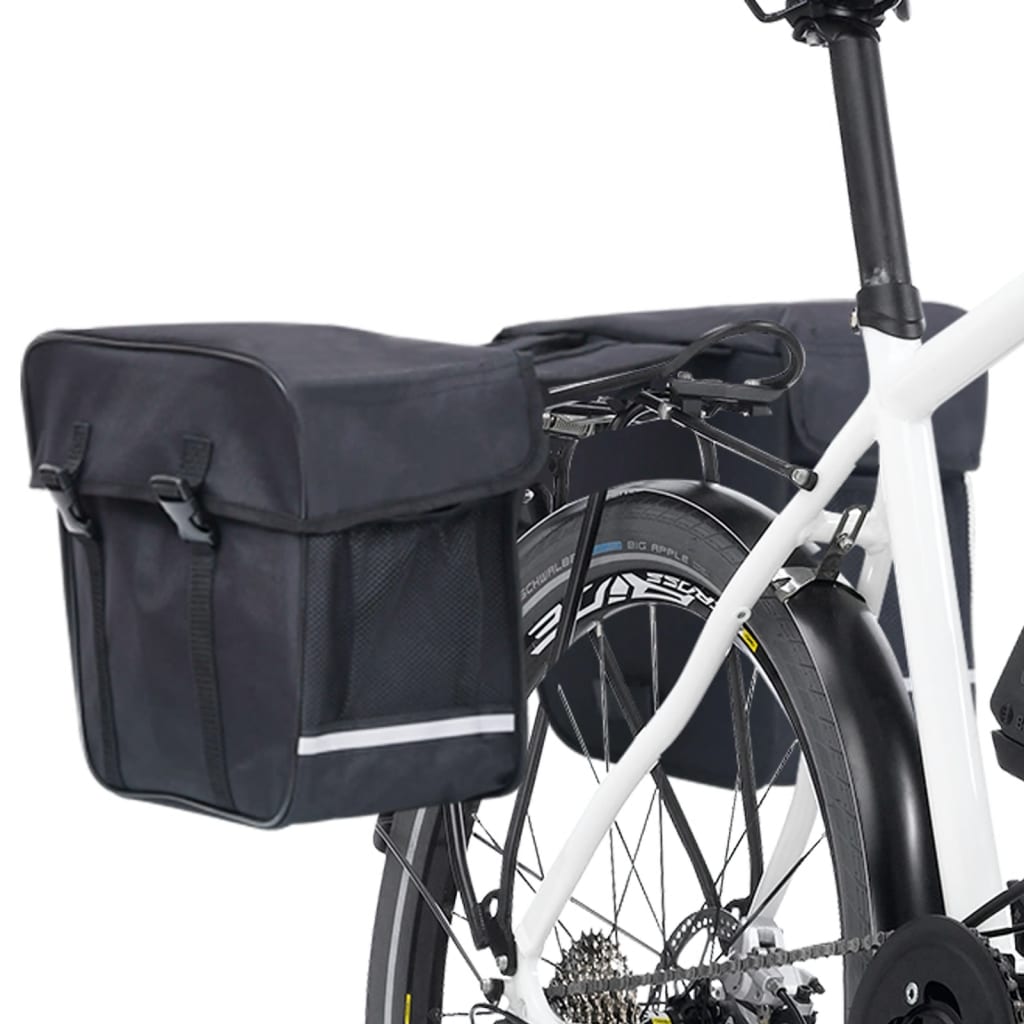 Alforge duplo para bicicleta impermeável 35 L preto
