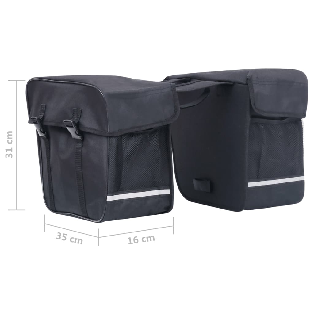 Alforge duplo para bicicleta impermeável 35 L preto