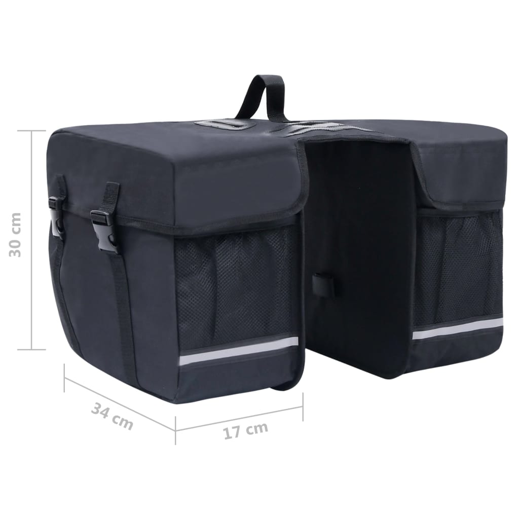 Alforge duplo para bicicleta impermeável 35 L preto
