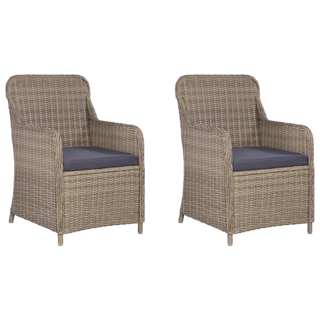 5 pcs conjunto de jantar para jardim castanho