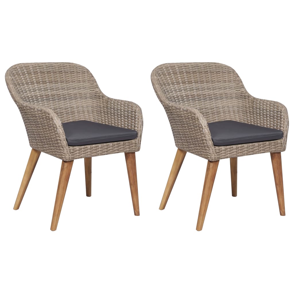 5 pcs conjunto de jantar para jardim castanho