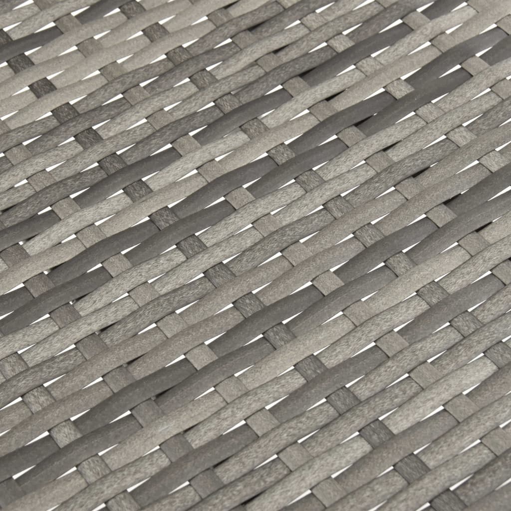 7 pcs conjunto de jantar para jardim cinzento