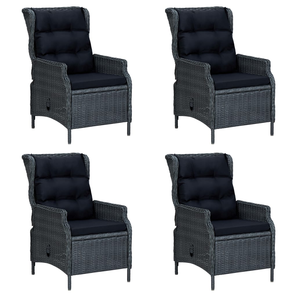 7 pcs conjunto de jantar para jardim cinzento-claro