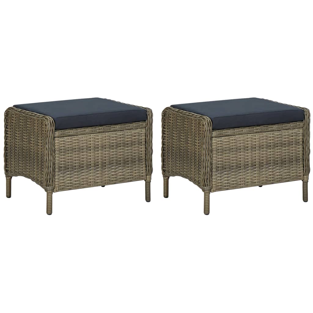 7 pcs conjunto de jantar para jardim cinzento-claro