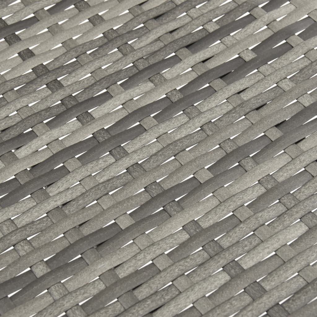 7 pcs conjunto de jantar para jardim cinzento