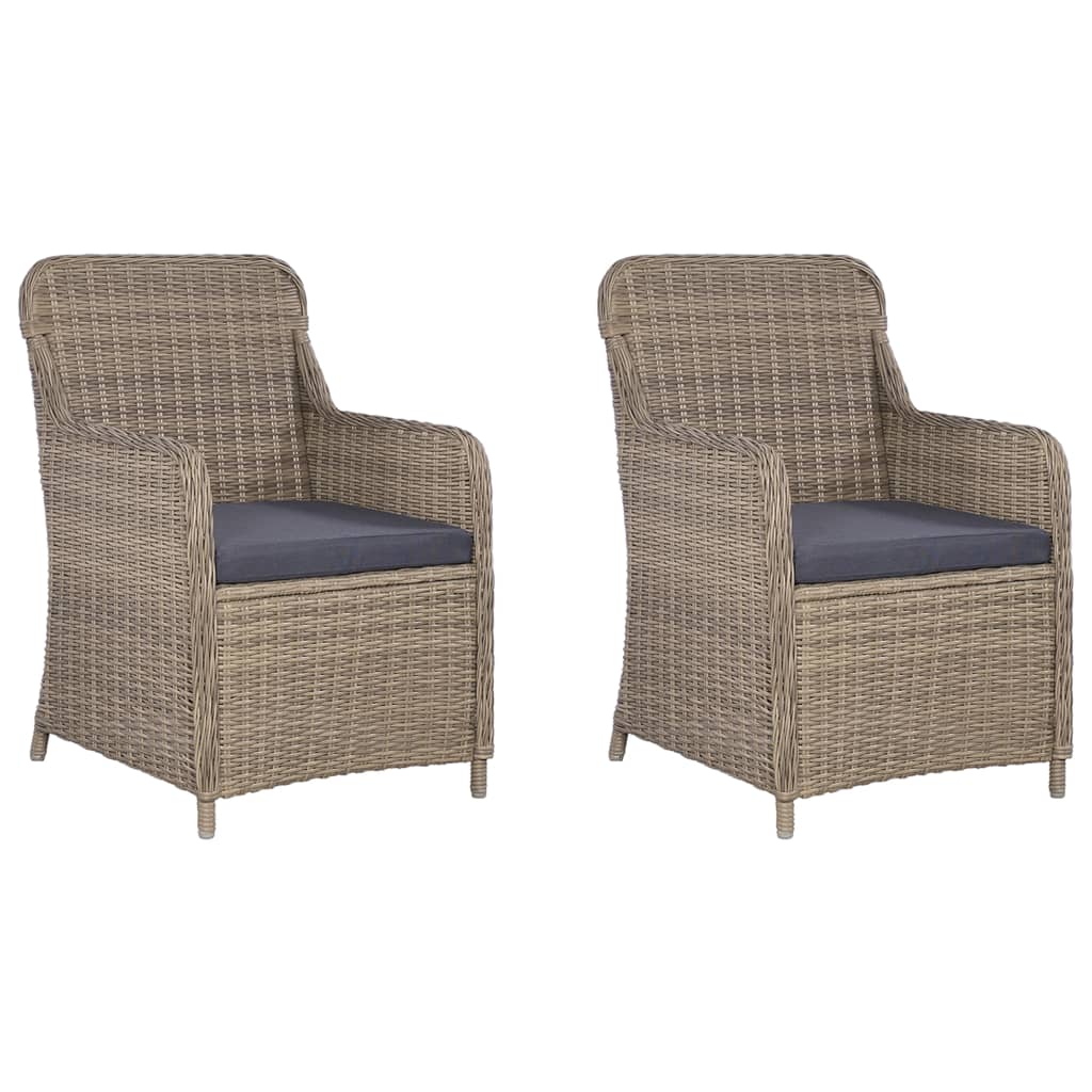 7 pcs conjunto de jantar para jardim castanho