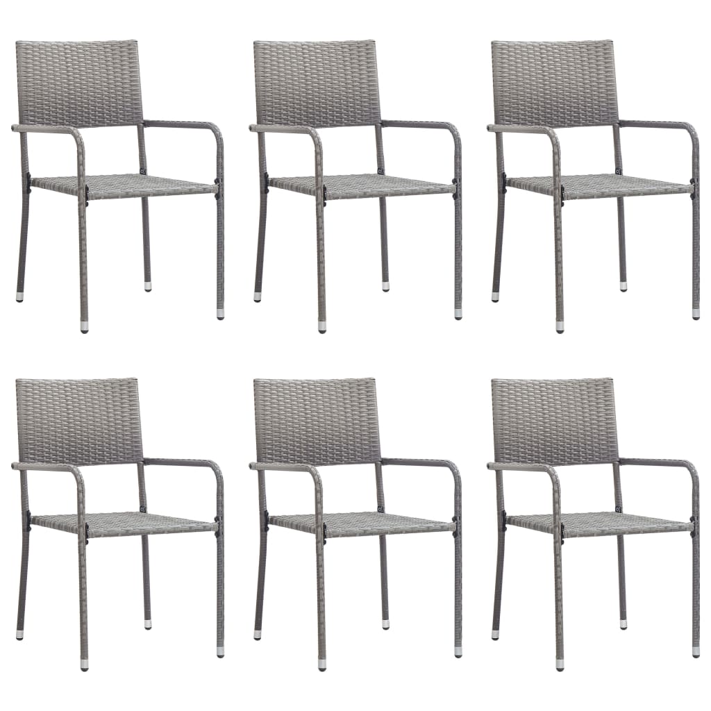 5 pcs conjunto de jantar para jardim cinzento