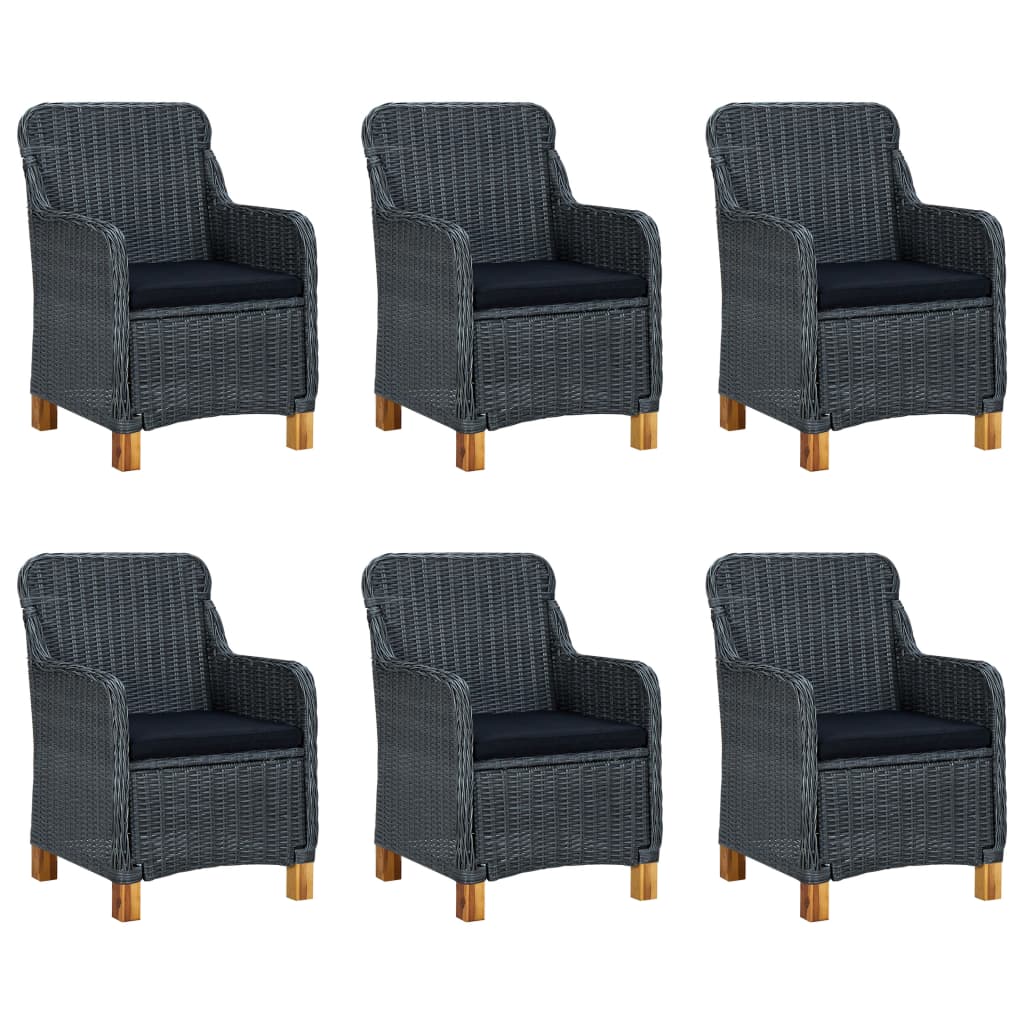 9 pcs conjunto de jantar para jardim cinzento-claro