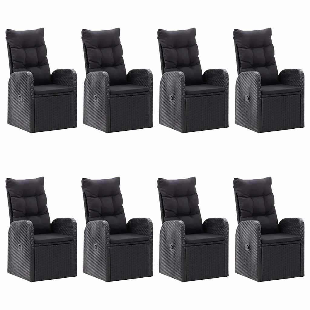 7 pcs conjunto de jantar de jardim cinzento