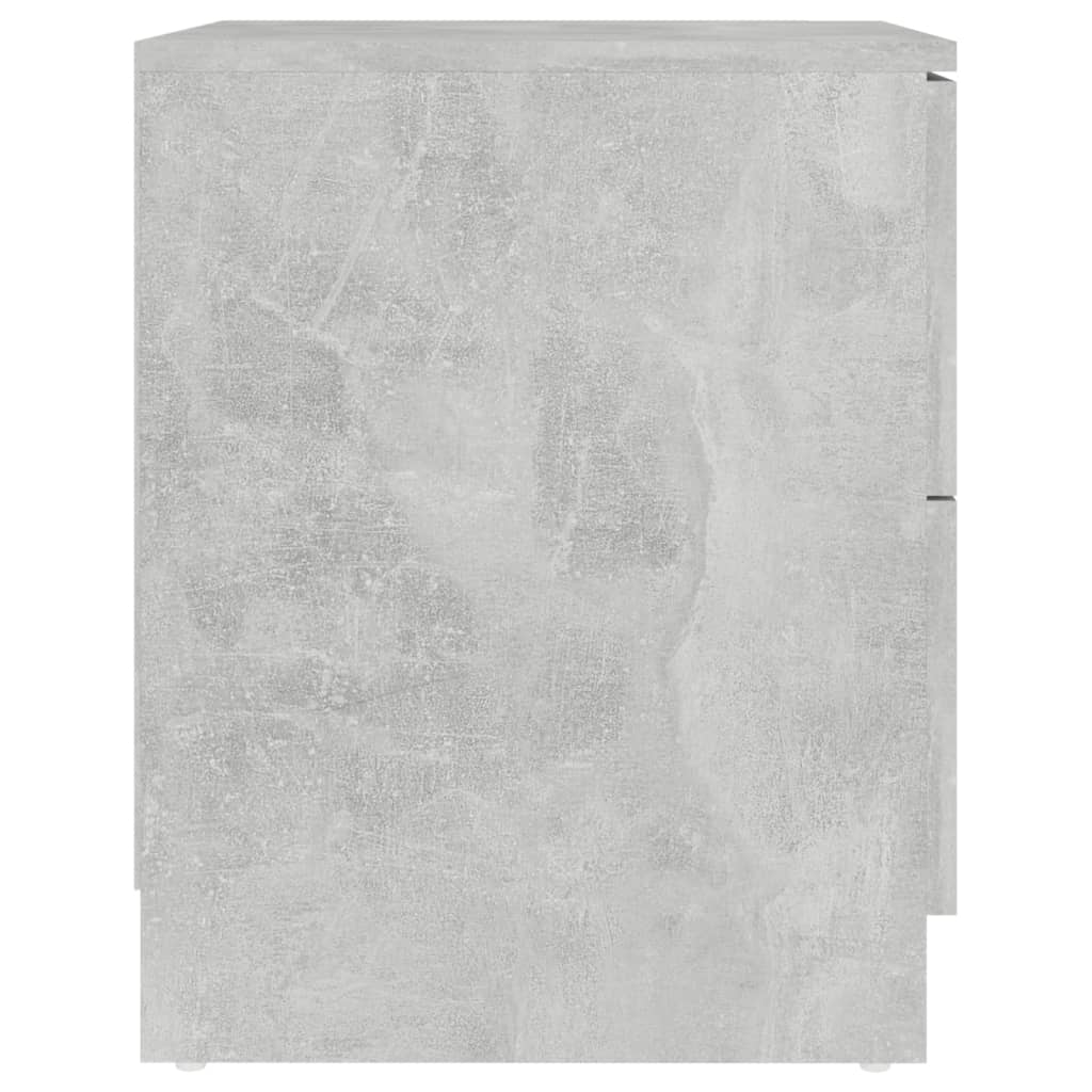 Mesa de cabeceira 40x40x50 cm contraplacado cinzento cimento