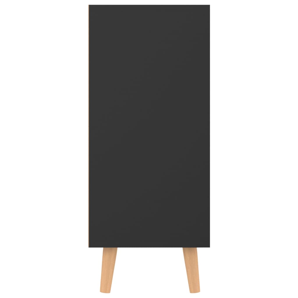 Aparador 90x30x72 cm derivados de madeira preto brilhante