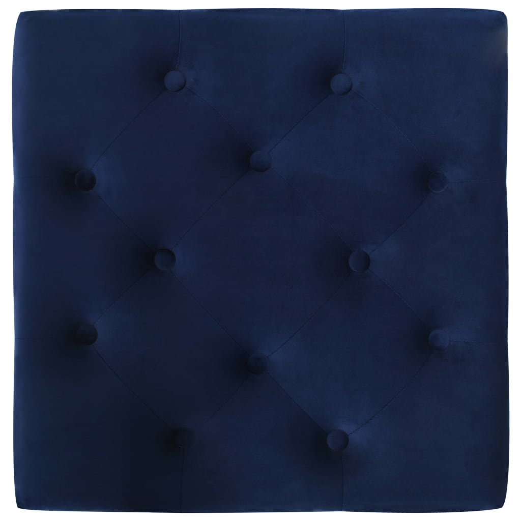 Banco 60x60x36 cm veludo azul-marinho