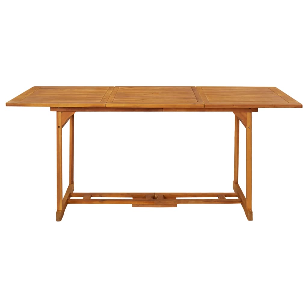 Mesa de jantar p/ jardim 180x90x75 cm madeira de acácia maciça