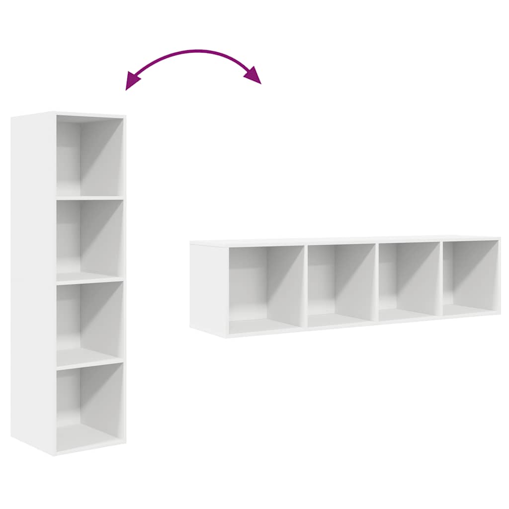 Armário de parede para TV derivados de madeira branco