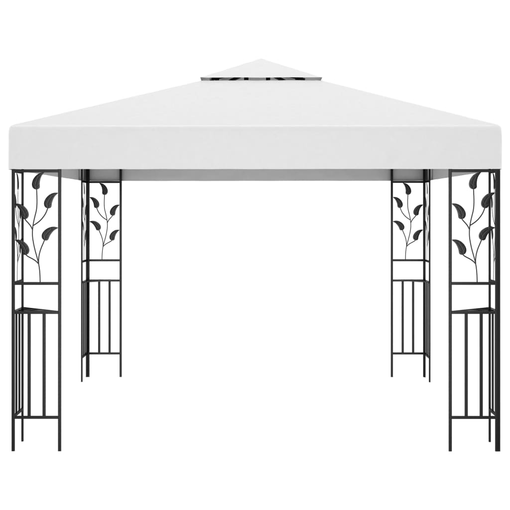 Gazebo com cordões de luzes LED 3x3 m antracite