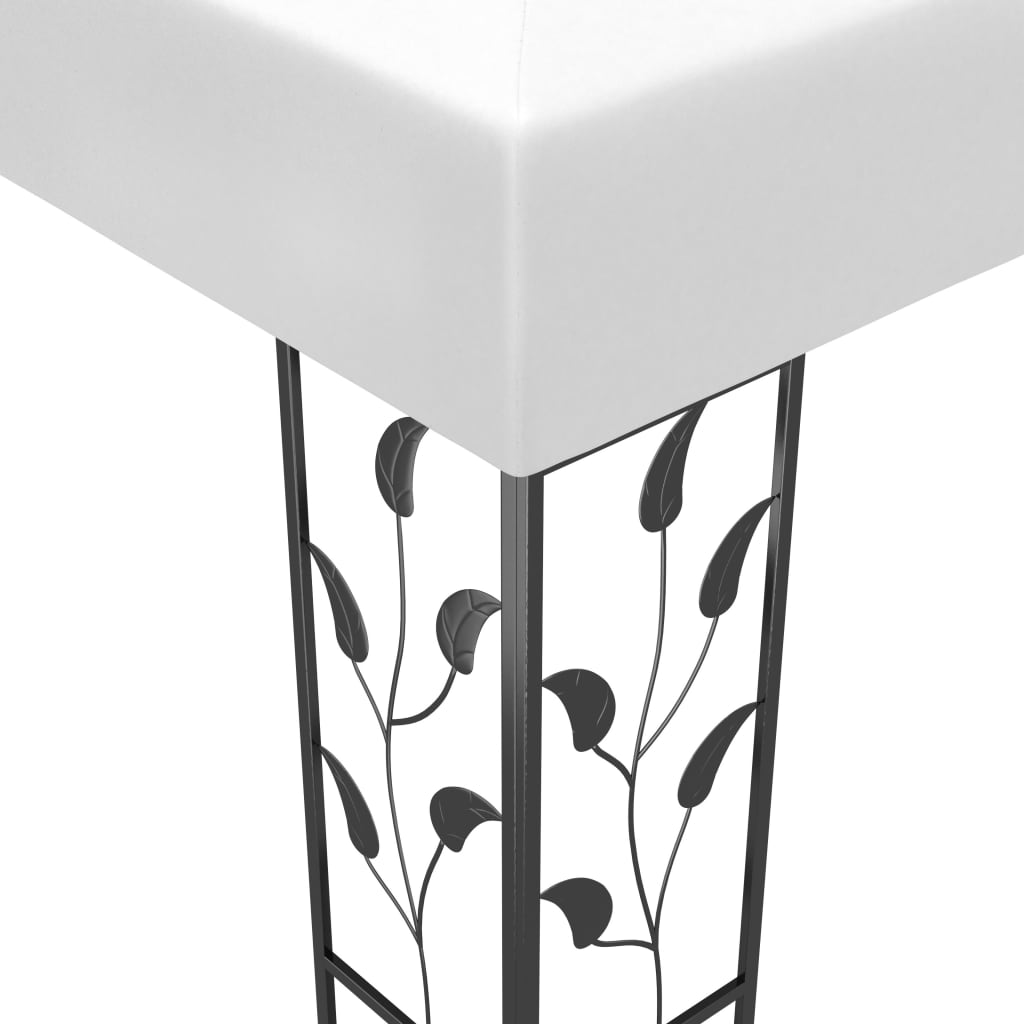 Gazebo com cordões de luzes LED 3x3 m antracite