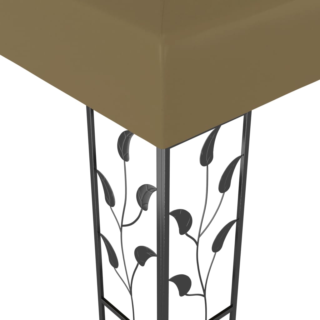 Gazebo com cordões de luzes LED 3x3 m antracite