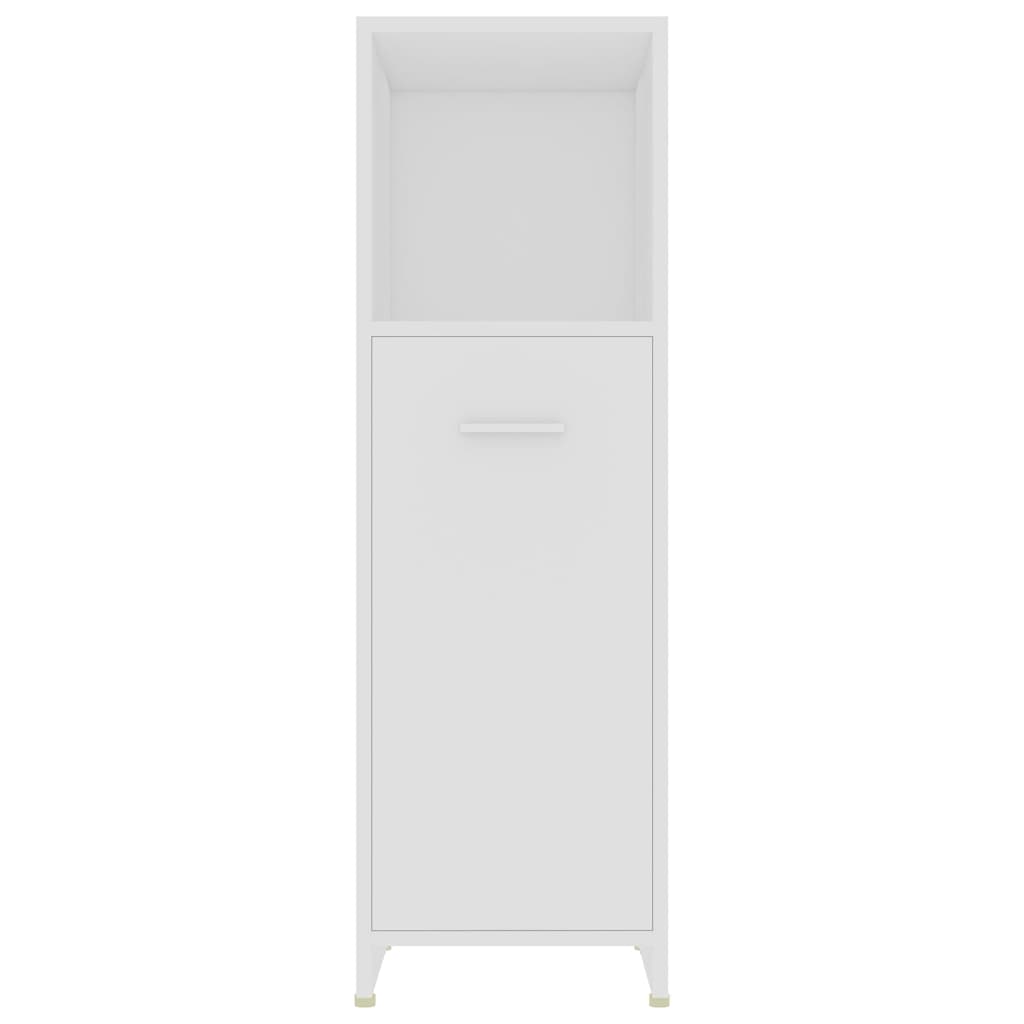 4 pcs conjunto de móveis de casa de banho branco brilhante