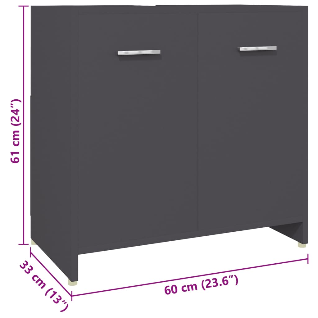 4 pcs conjunto de móveis de casa de banho branco brilhante