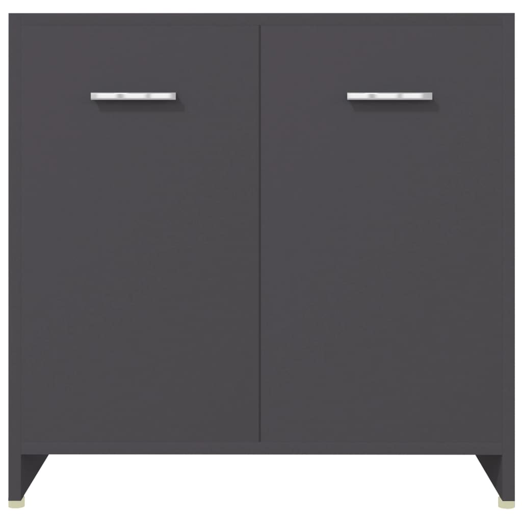 4 pcs conjunto de móveis de casa de banho branco brilhante