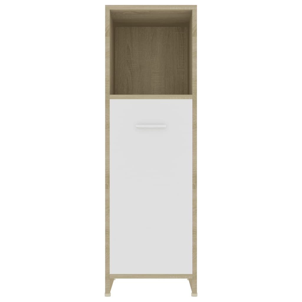 4 pcs conjunto de móveis de casa de banho branco brilhante