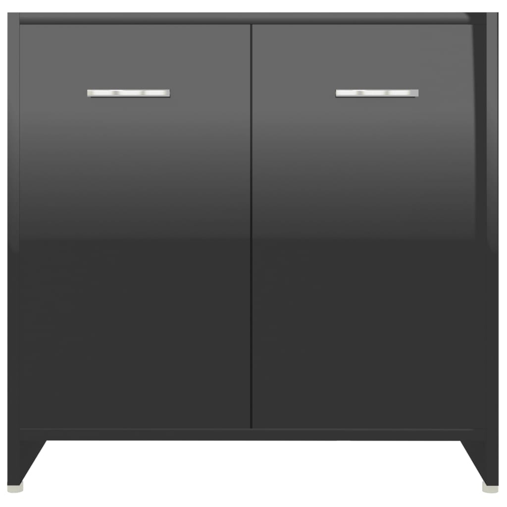 4 pcs conjunto de móveis de casa de banho branco brilhante