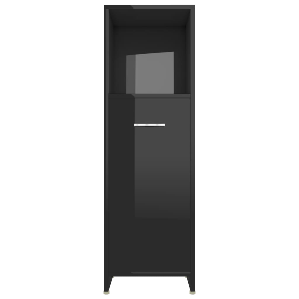 4 pcs conjunto de móveis de casa de banho branco brilhante