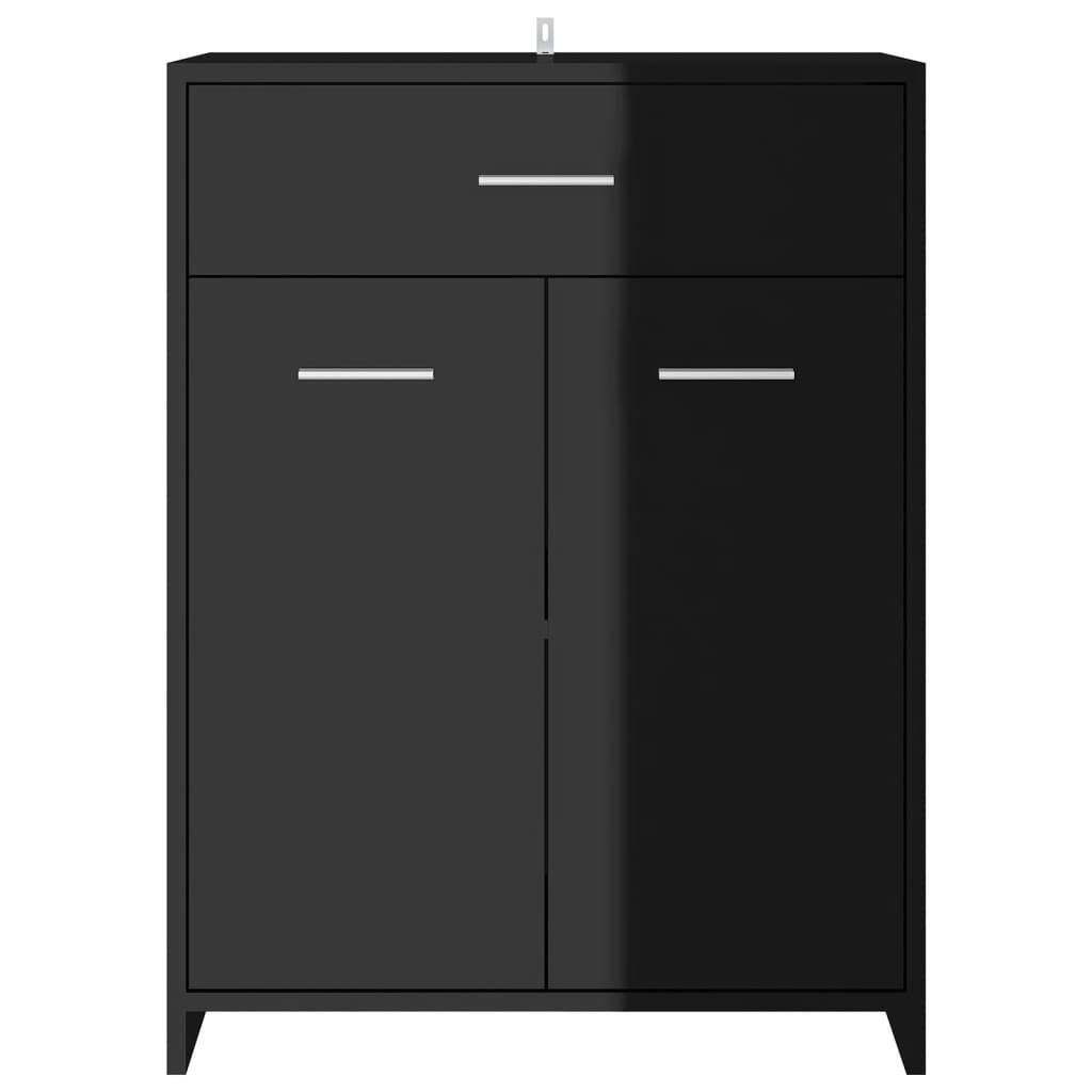 4 pcs conjunto de móveis de casa de banho branco brilhante