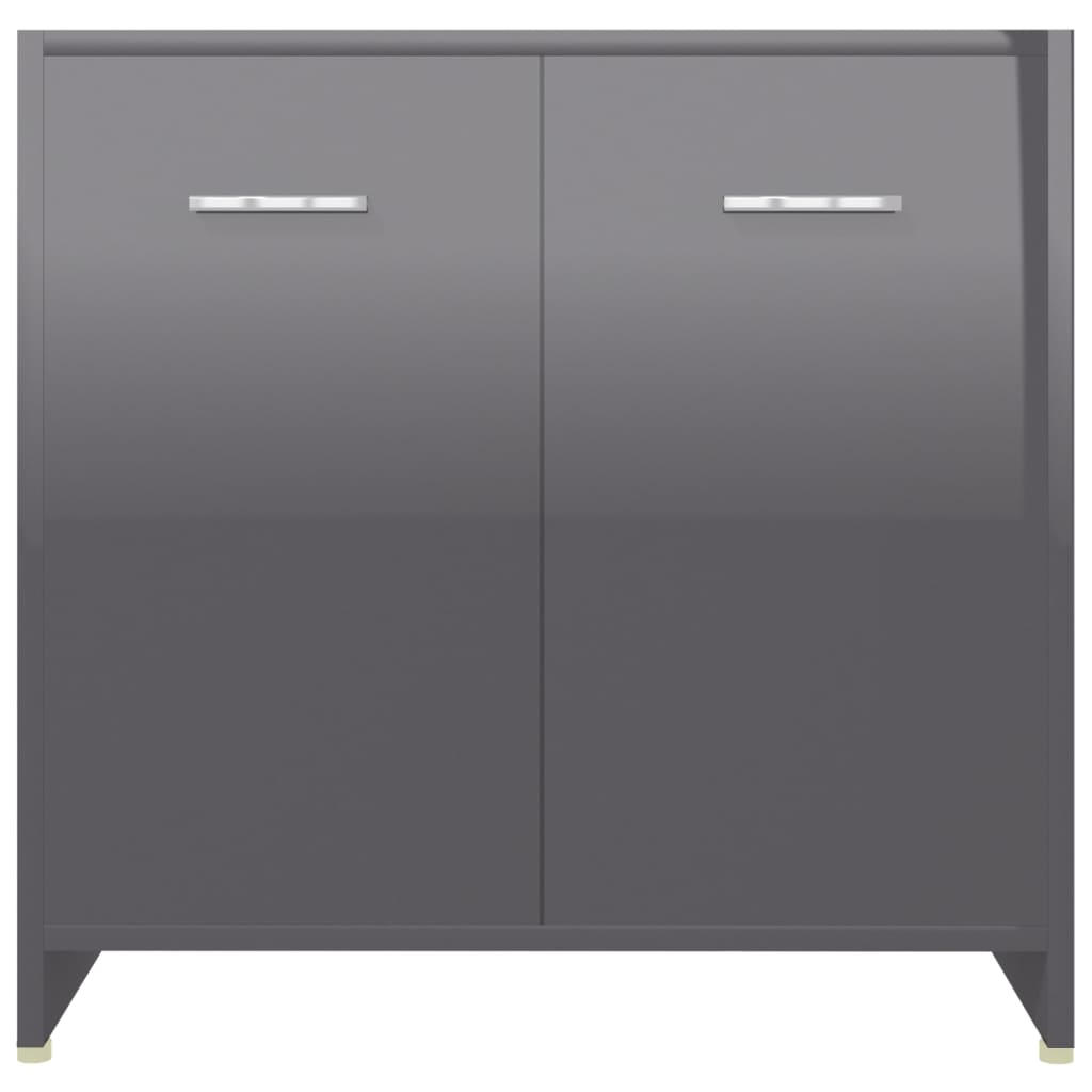 4 pcs conjunto de móveis de casa de banho branco brilhante