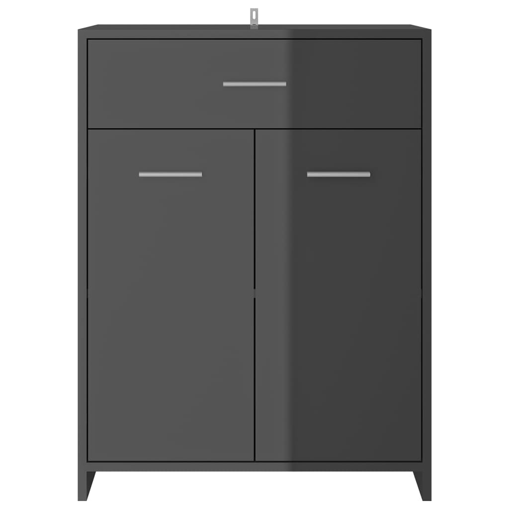 4 pcs conjunto de móveis de casa de banho branco brilhante