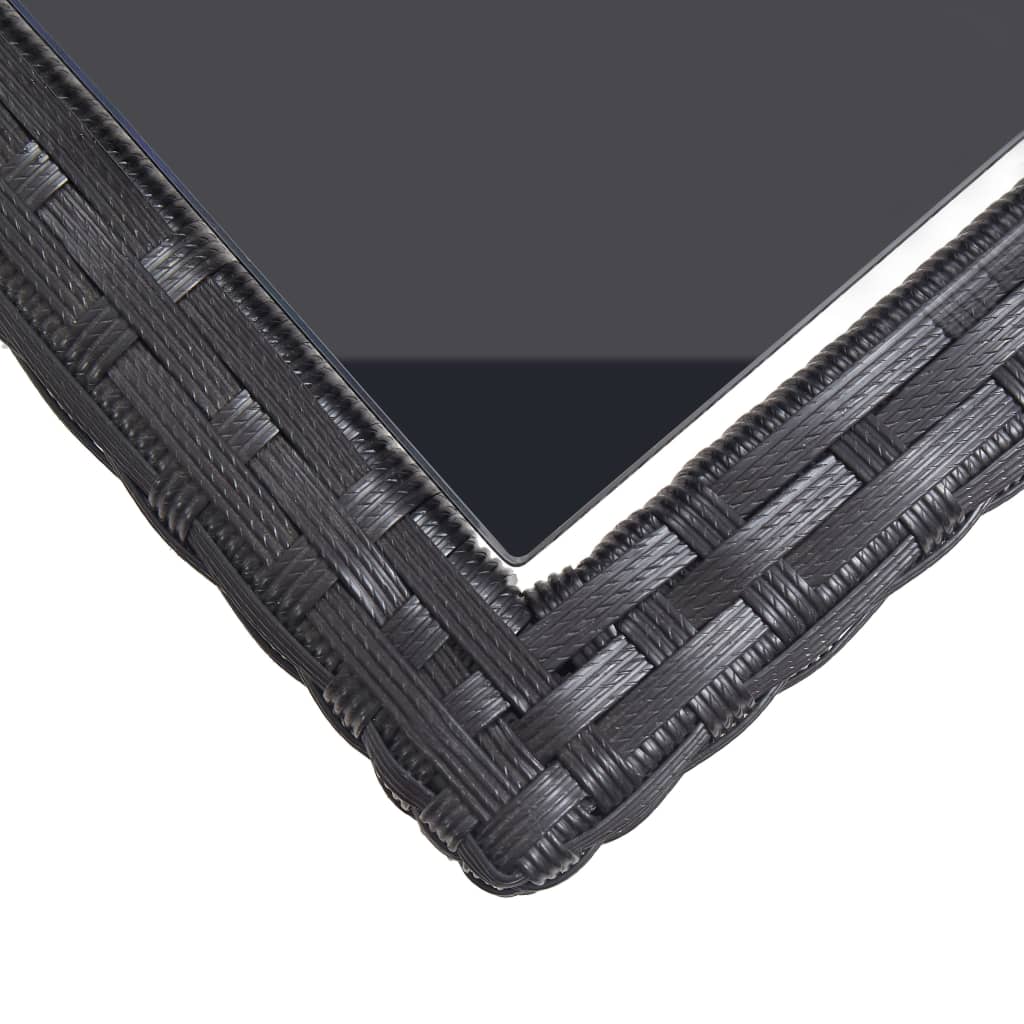 3 pcs conjunto de jantar para jardim cinzento