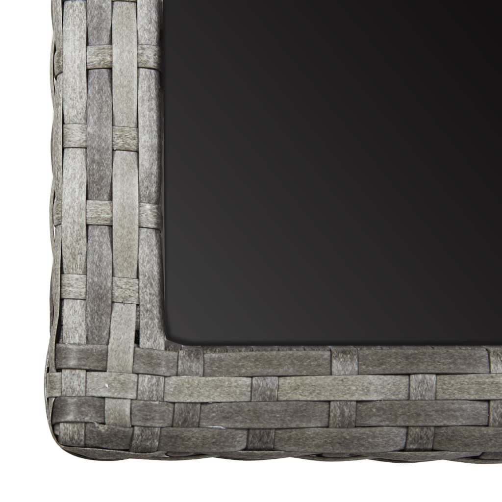 3 pcs conjunto de jantar para jardim cinzento