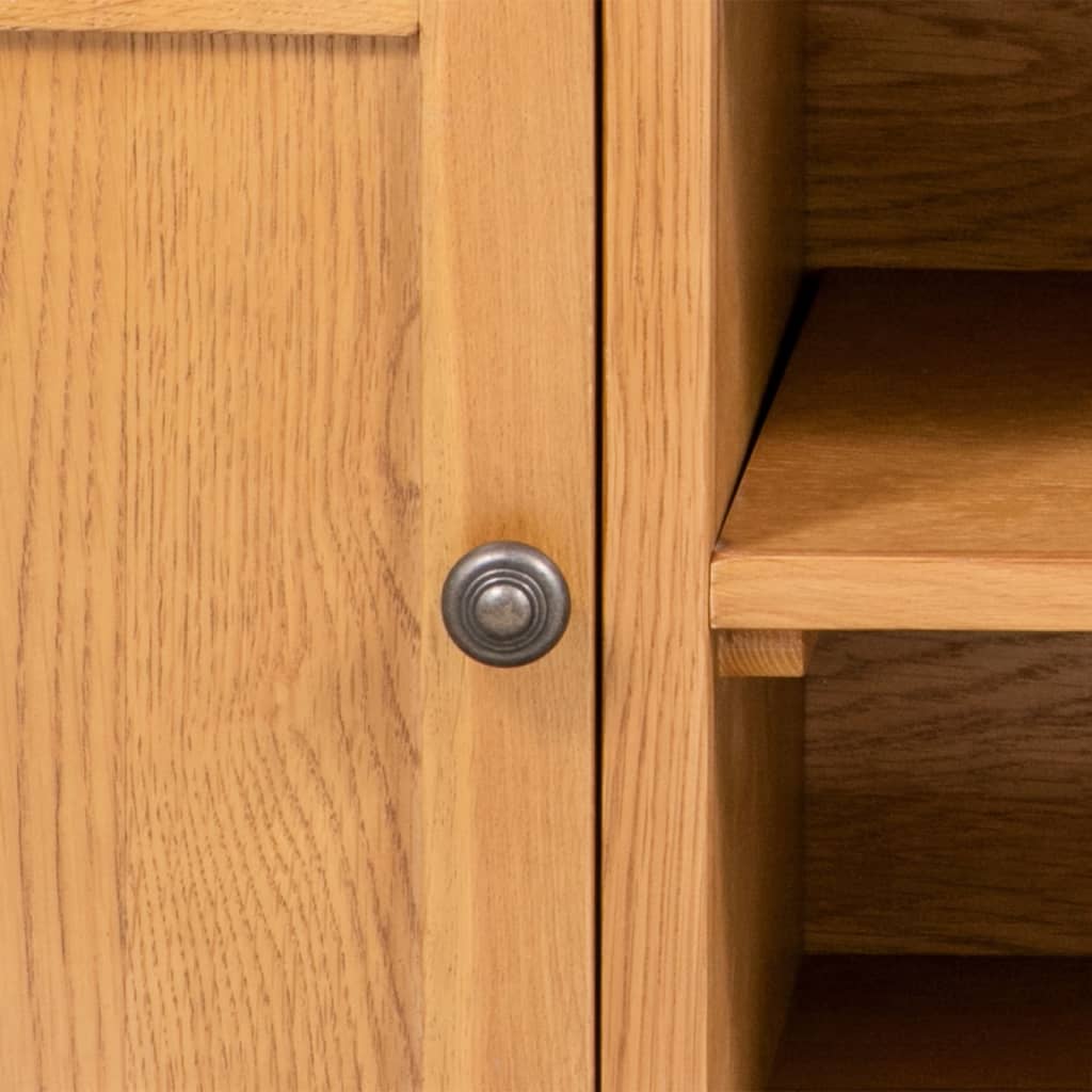 Móvel de TV 110x35x44 cm madeira de carvalho maciça