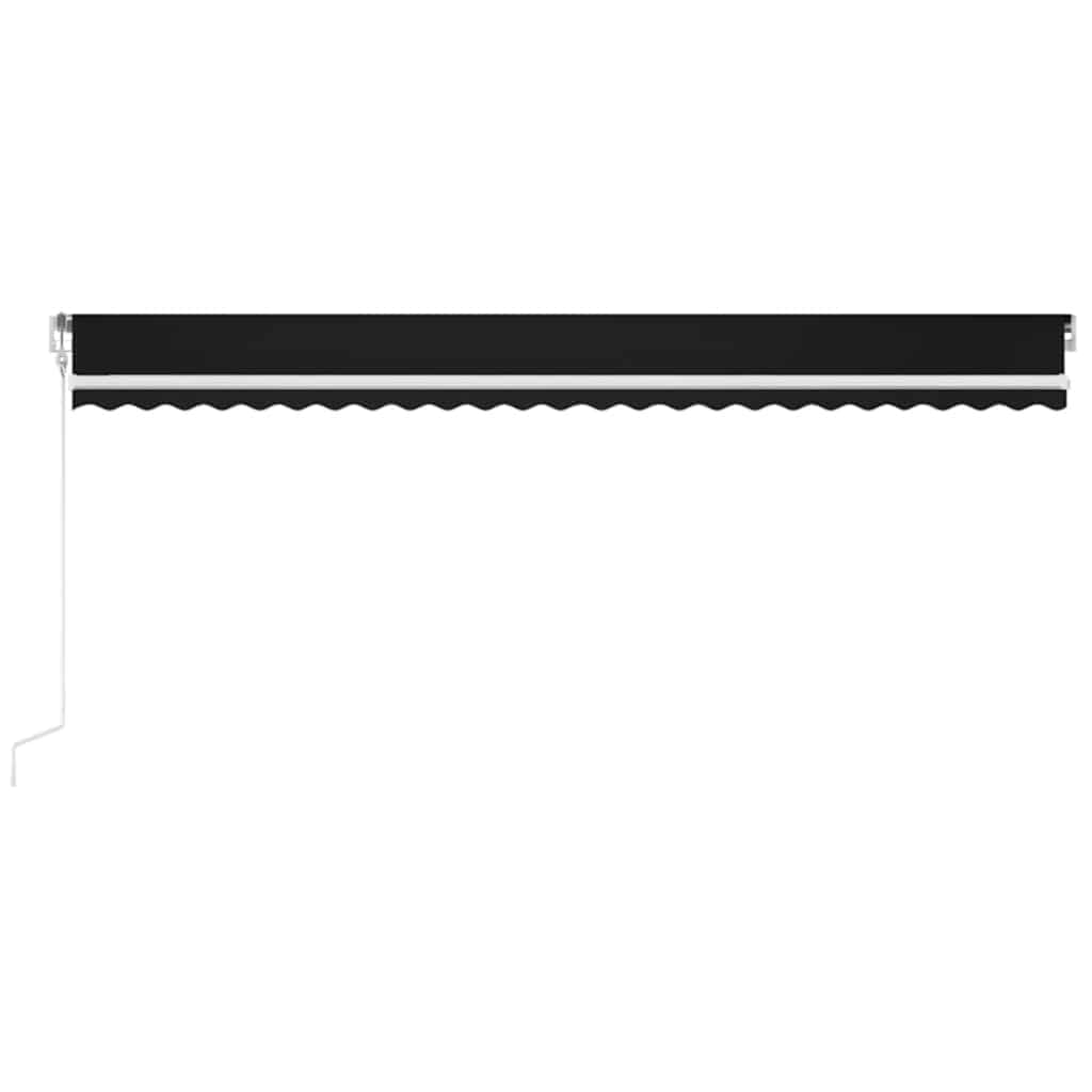 Toldo automático com LED e sensor de vento 600x300 cm antracite