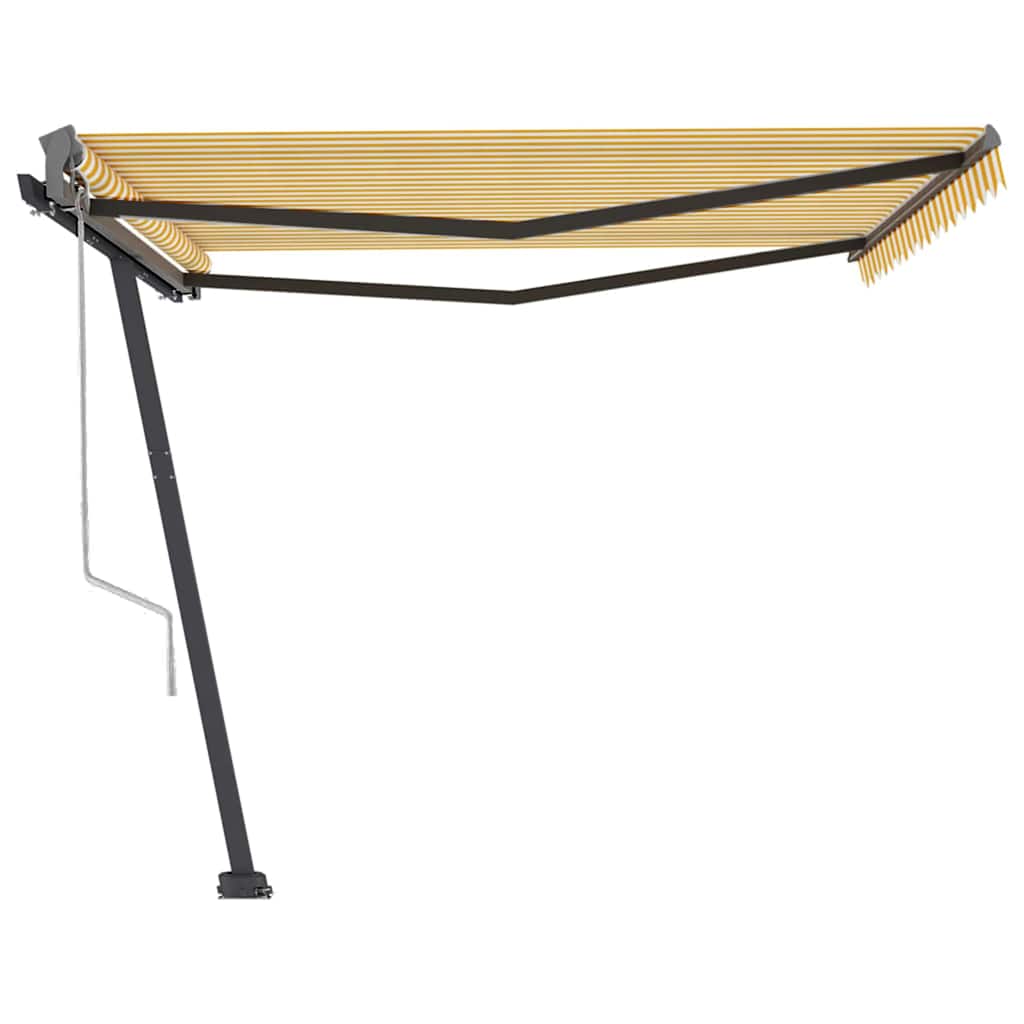 Toldo automático independente 400x300 cm amarelo e branco